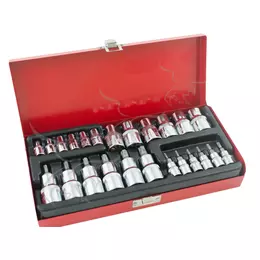 Añadir a la cesta Juego de 24 llaves vaso Torx macho y hembra Juego de 24 llaves vaso Torx macho y hembra