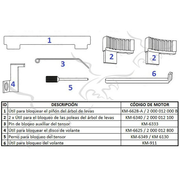 Calado para distribución Opel / Vauxhall 16V 1.6 1.8