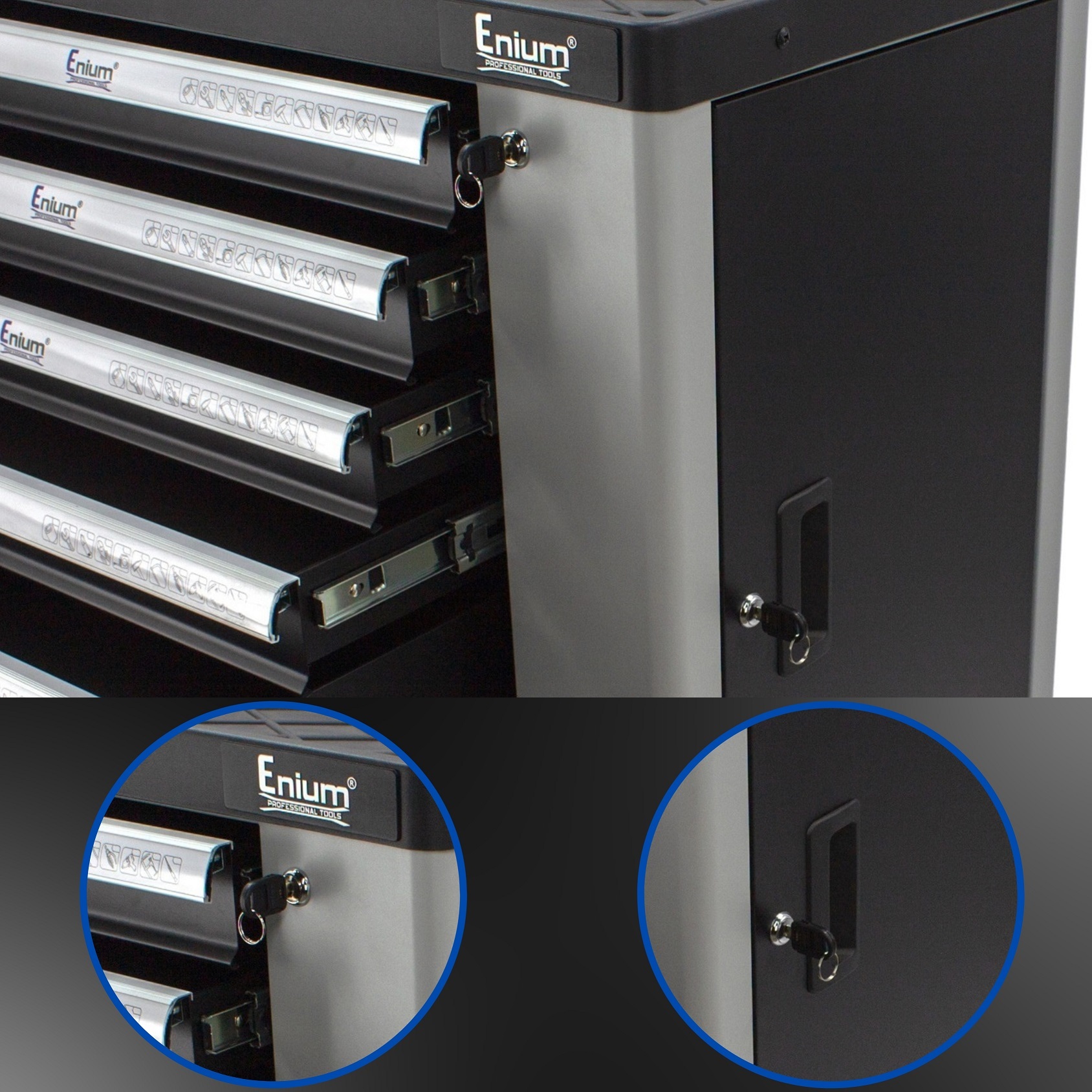 LUX6DR 2 cerraduras para cierre y bloqueo total